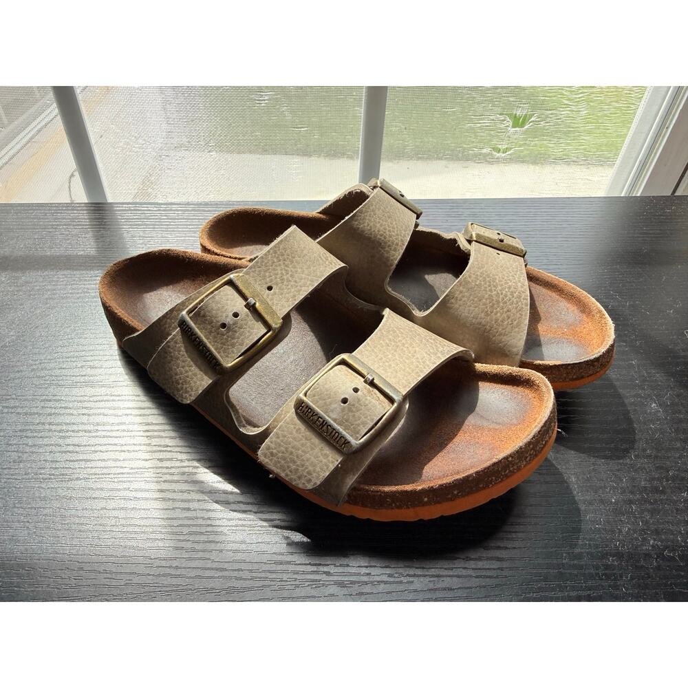 Birkenstock Arizona Kids Sandals Youth Size 2 / EU 33 Gray / Brown Birko-Flor